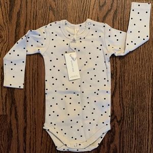 NWT Quincy Mae polka dot onesie